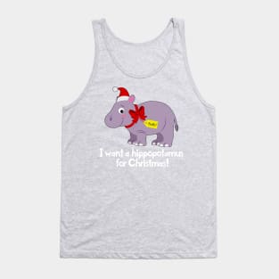 Hippopotamus for Christmas Tank Top